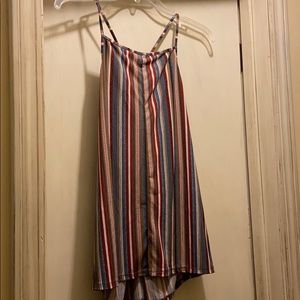 Striped spaghetti strap tank top